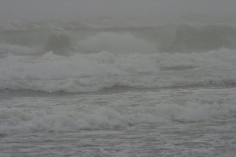 Surf on a gray day at Westport
