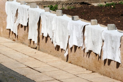 Cloths drying in the sun